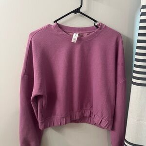 90 Degree By Reflex Mauve Ribbed Sweatshirt